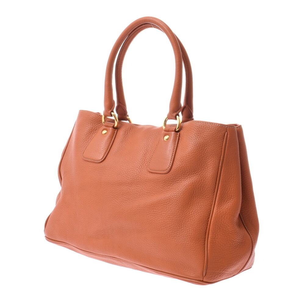 Prada Bag Calfskin Tote Orange